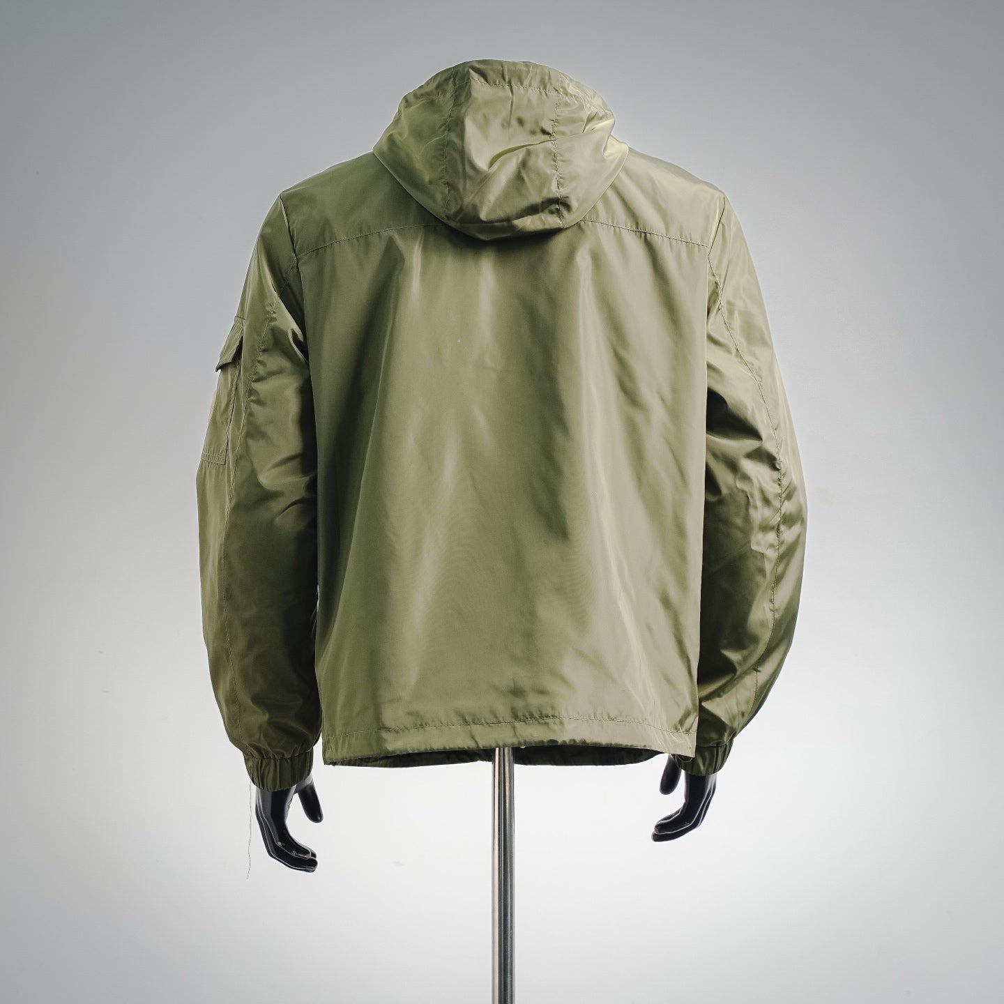 Moncler Light Luxury Casual Hooded Thin Jacket Black/Green