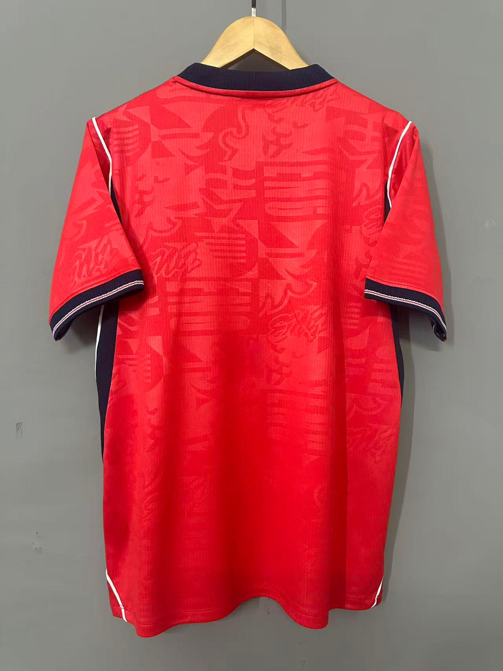 England Away Football Shirt Red Short Sleeve Adults Jersey