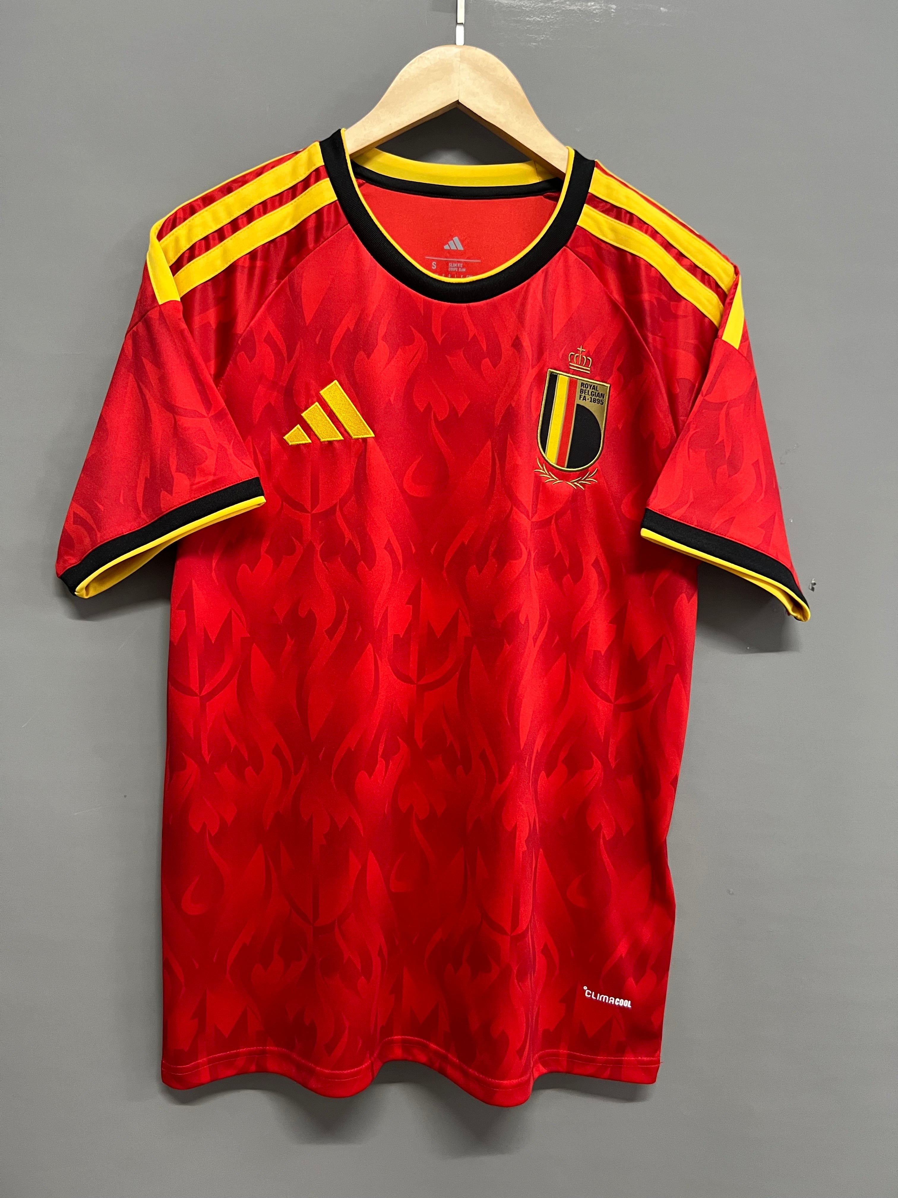 Belgium Home Football Shirt Red Short Sleeve Adults Jersey