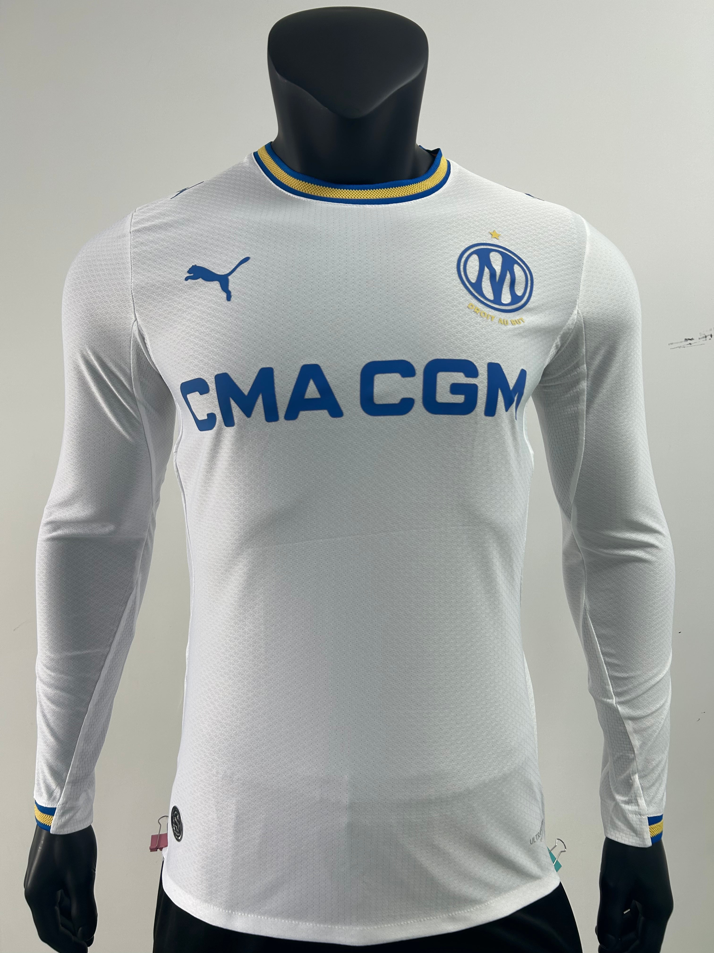 Marseille Puma Long Sleeve Football Player Jersey