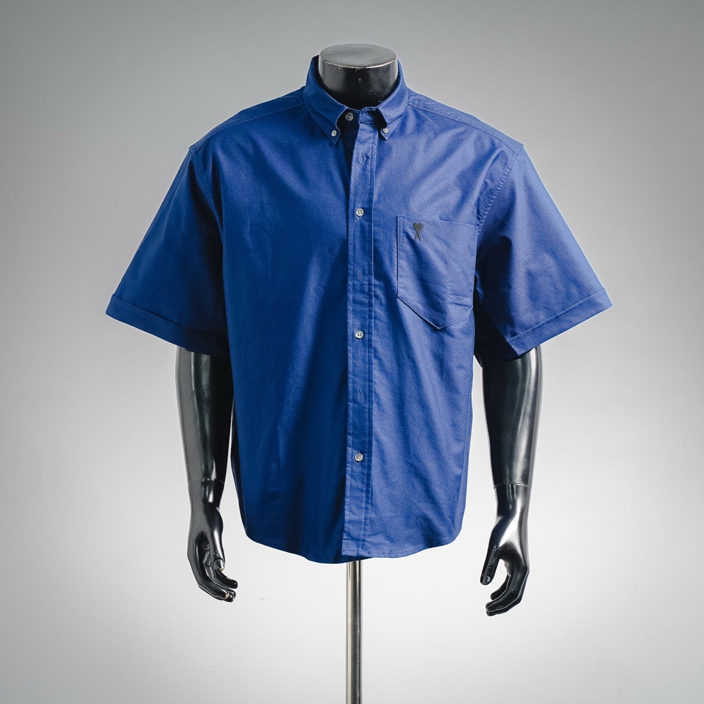 Ami Paris Button Down Shirt White/Blue