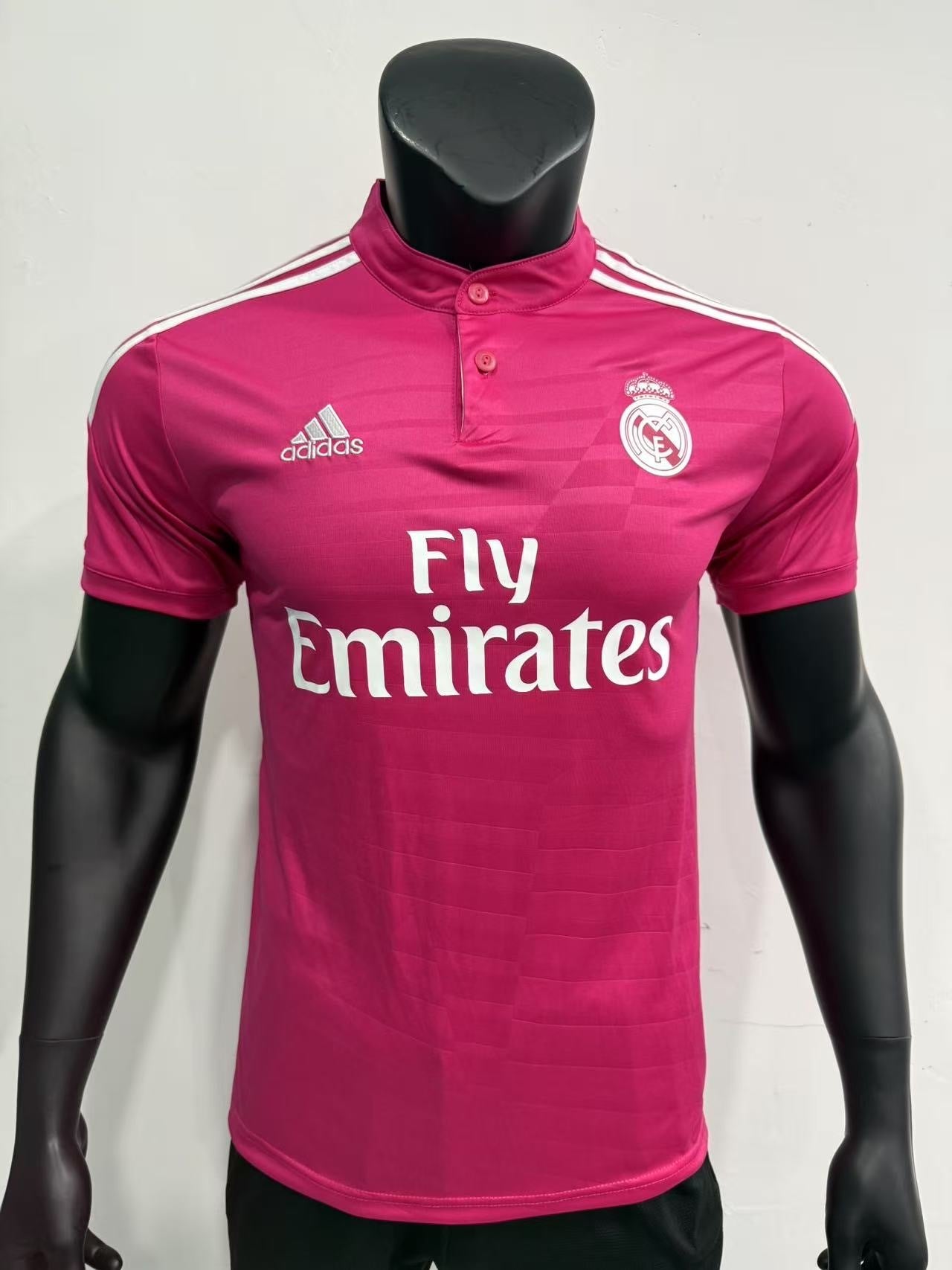 Real Madrid Pink Button Up Player Jersey