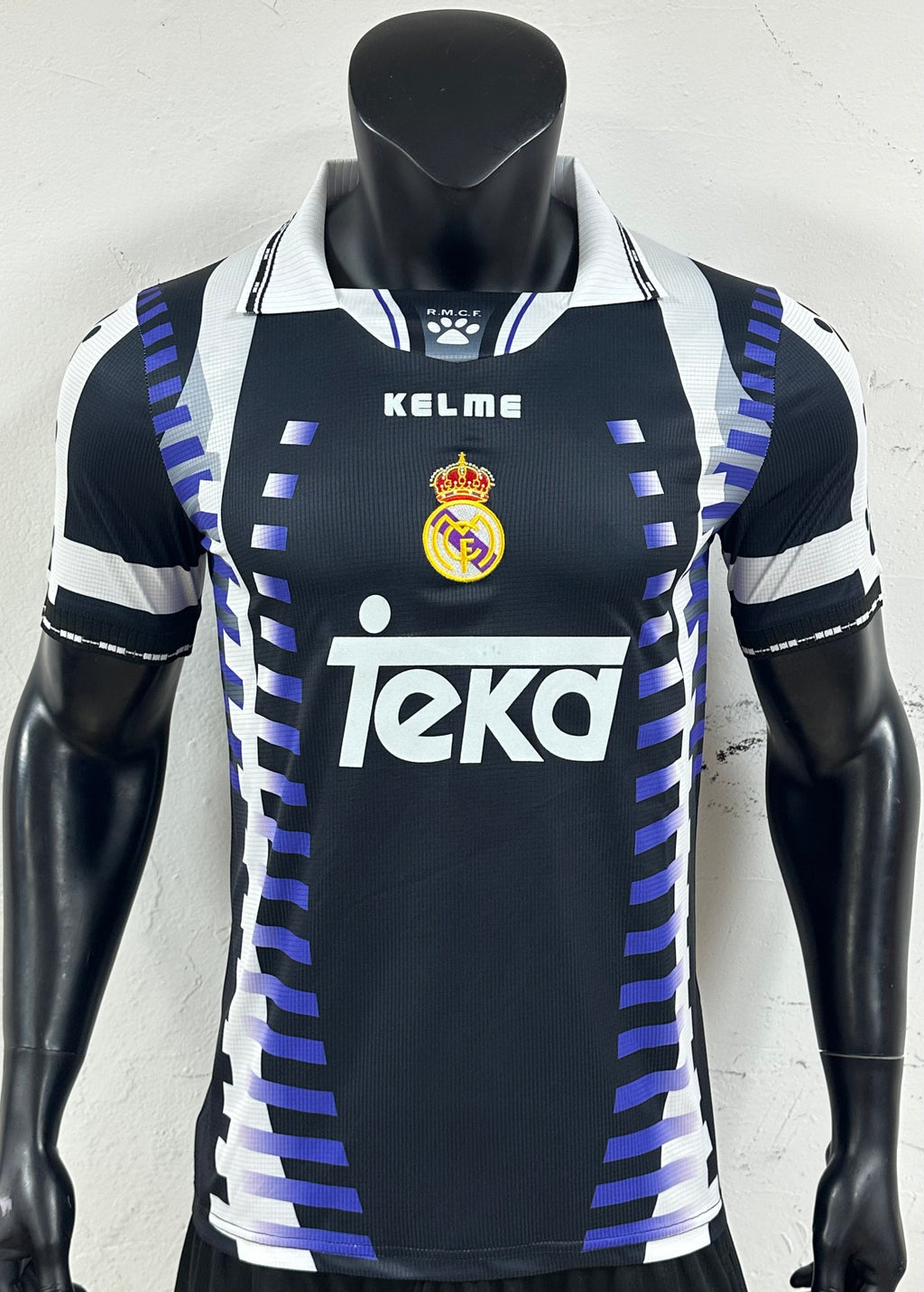 Real Madrid Kelme Navy Blue Retro Player Jersey