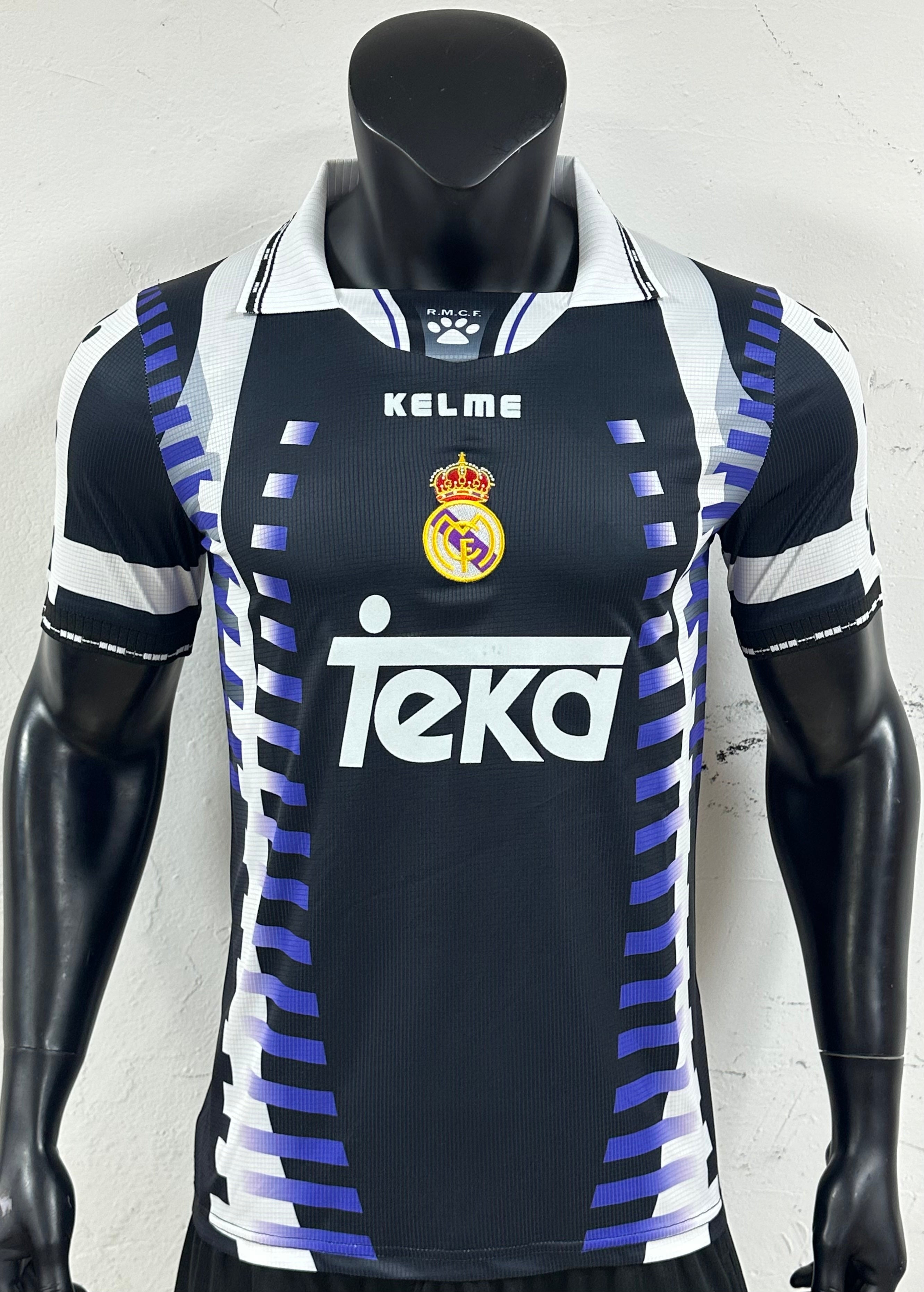 Real Madrid Kelme Navy Blue Retro Player Jersey