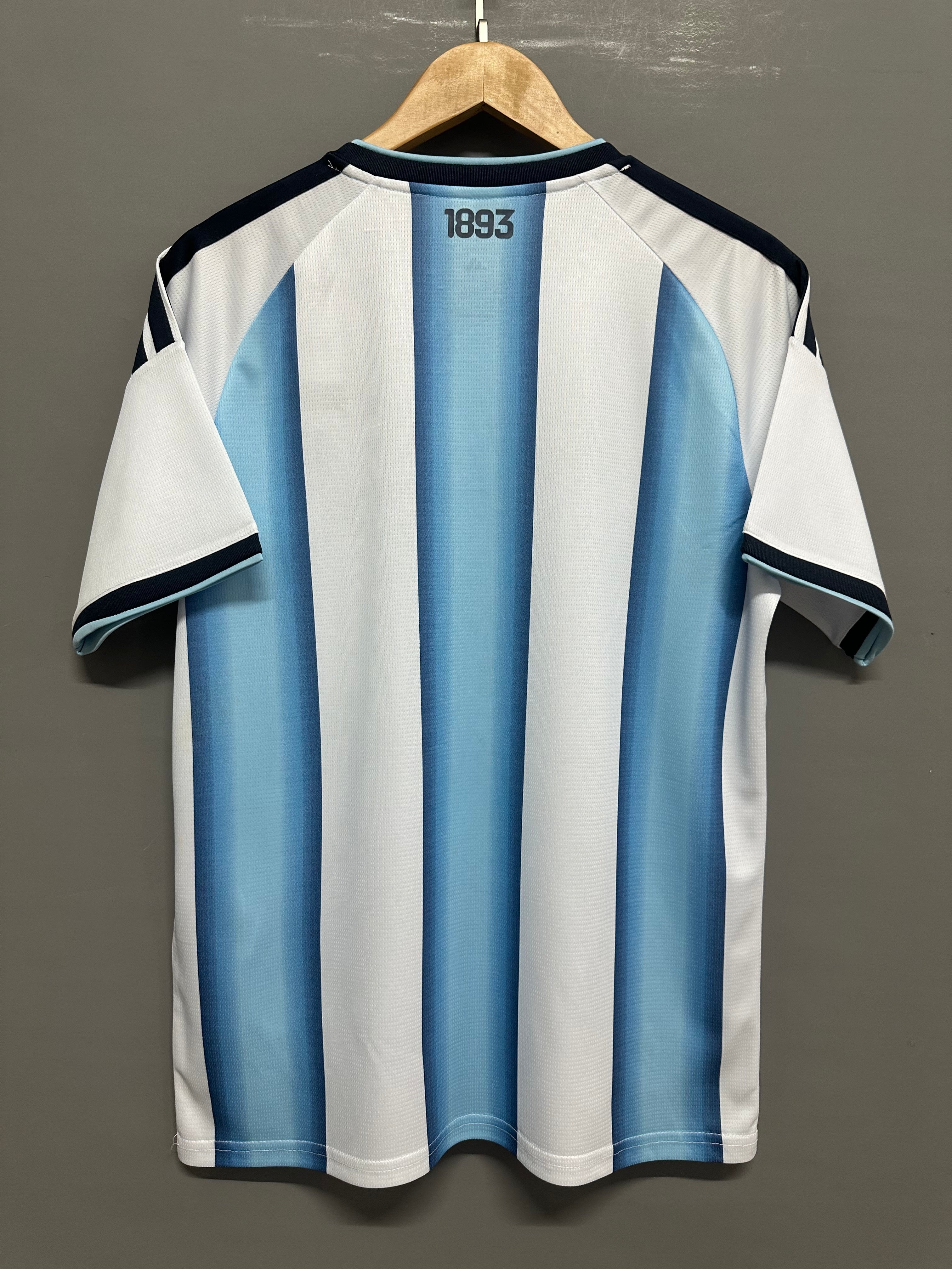 Argentina Home Football Shirt White/Blue Short Sleeve Adults Jersey