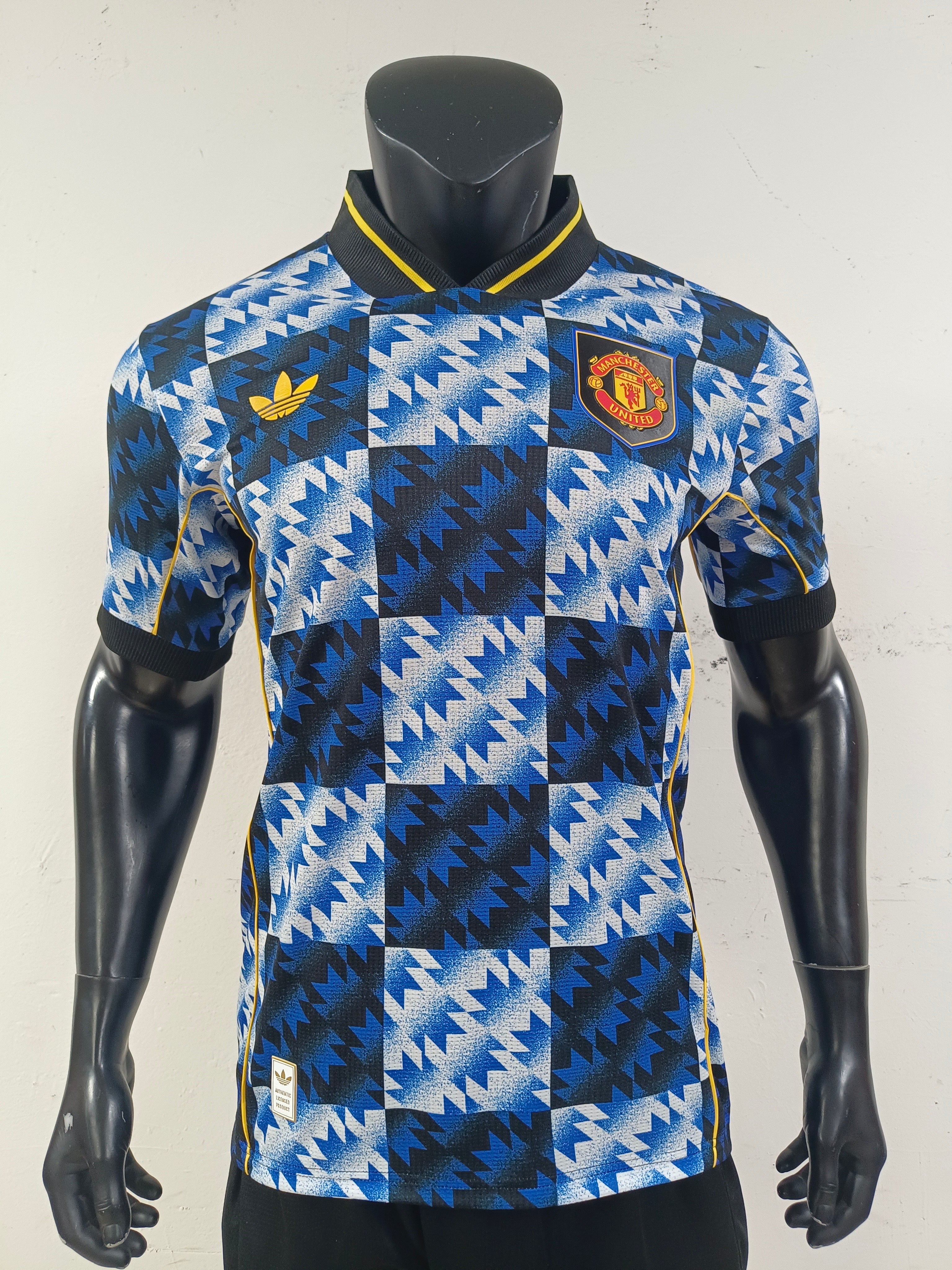 Manchester United Blue Adidas Original Retro Football Player Jersey