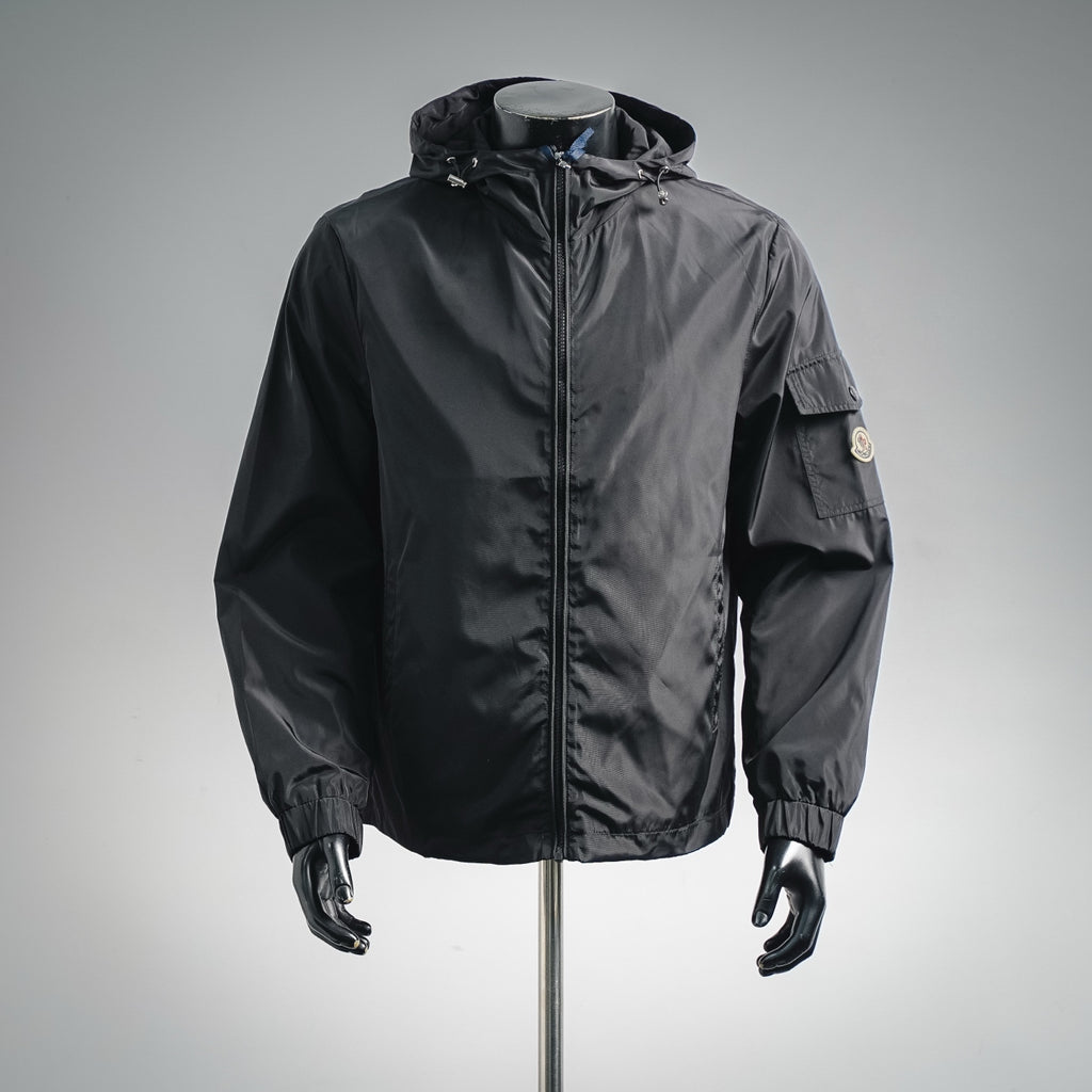 Moncler Light Luxury Casual Hooded Thin Jacket Black/Green