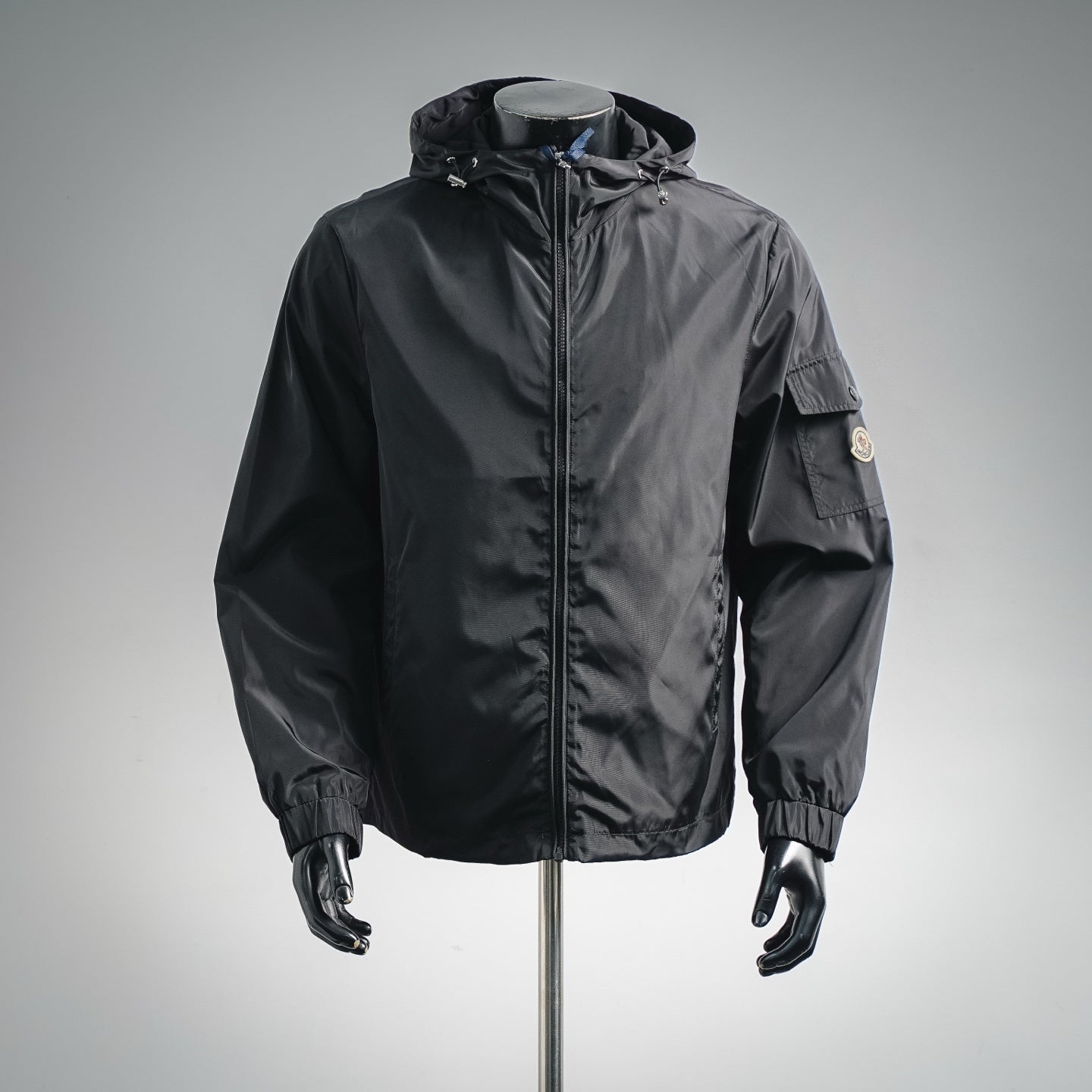 Moncler Light Luxury Casual Hooded Thin Jacket Black/Green