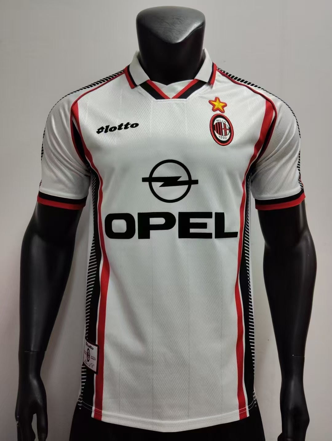 Ac Milan Lotto Opel Retro Player Jersey