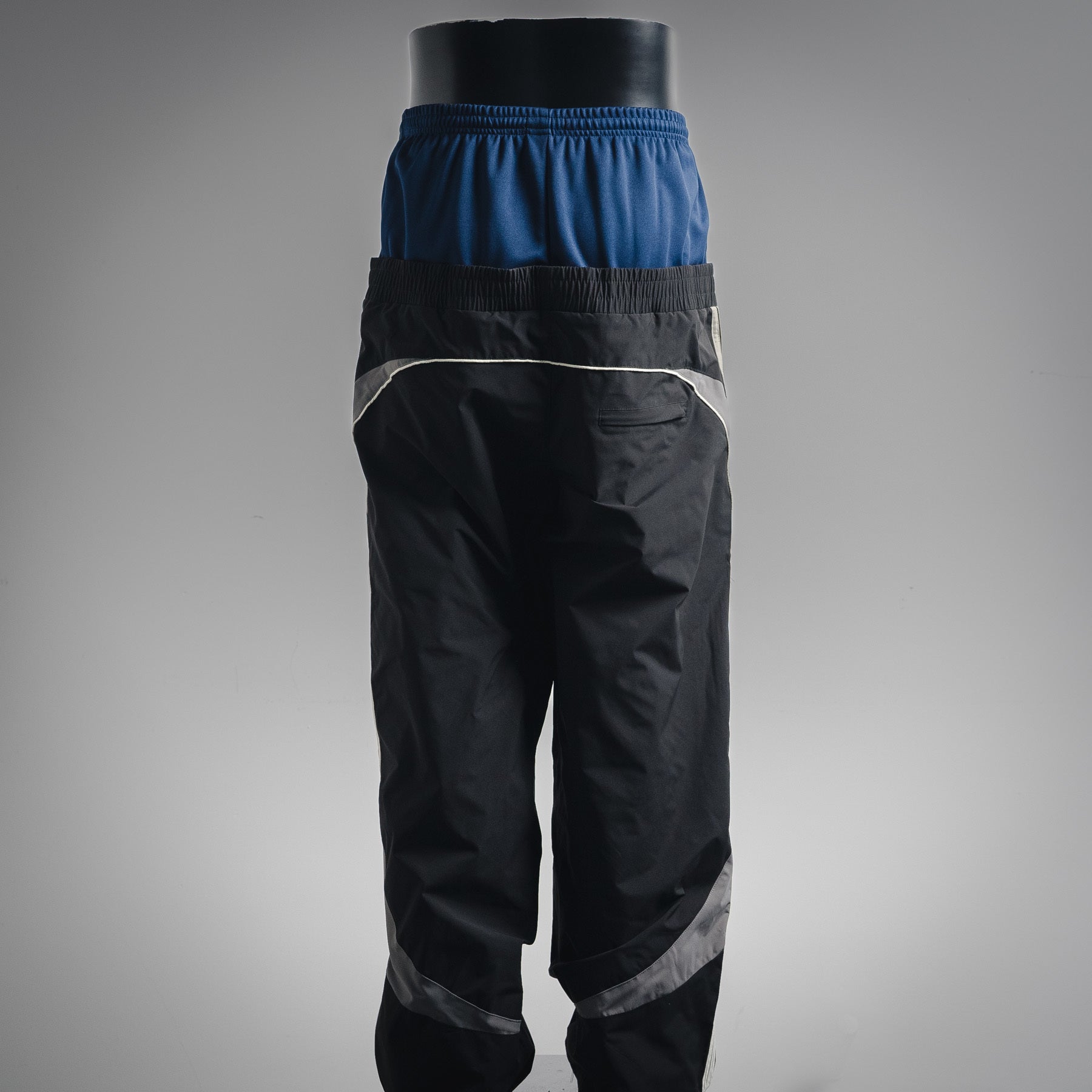 Balenciaga double waist five stripe side track pants