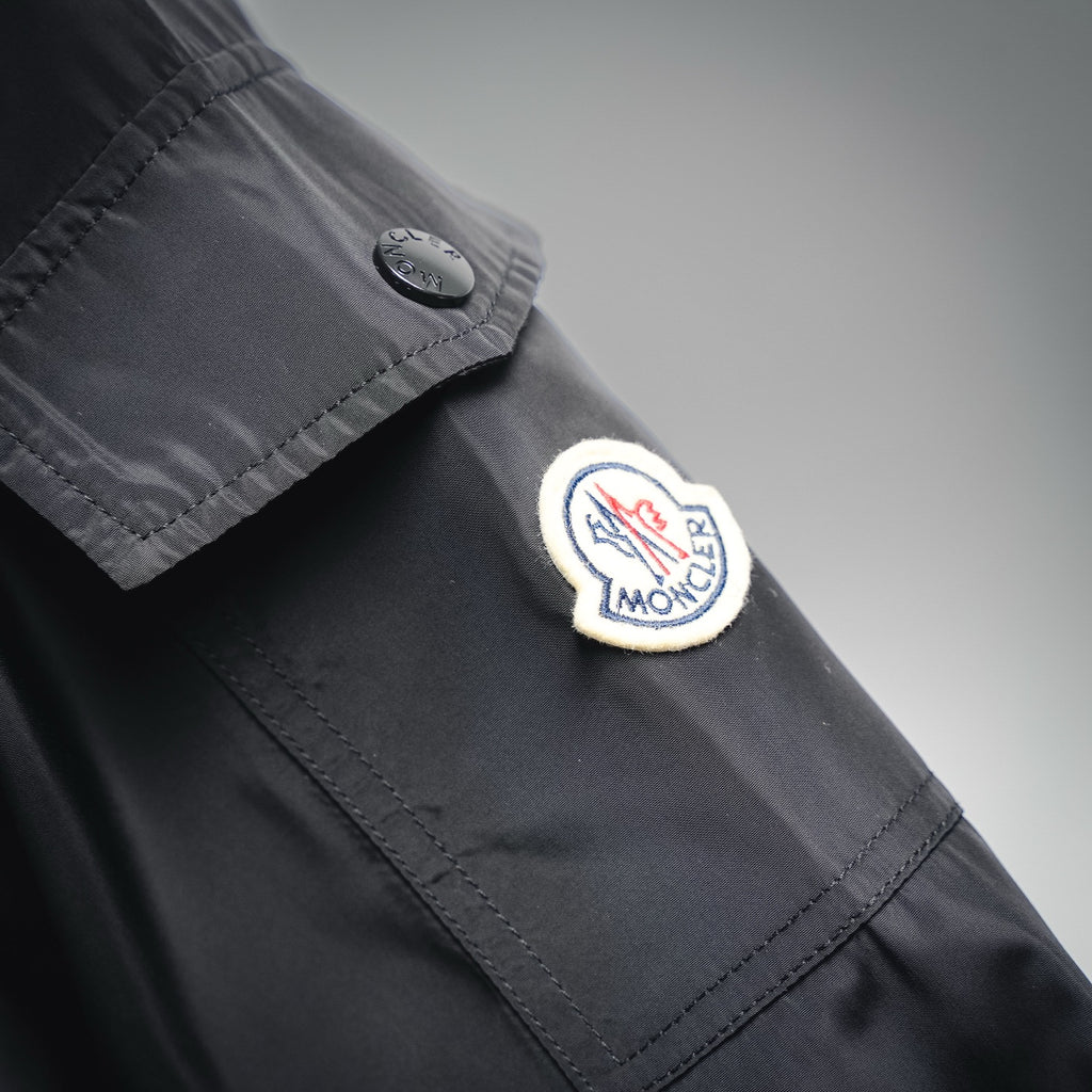 Moncler Light Luxury Casual Hooded Thin Jacket Black/Green