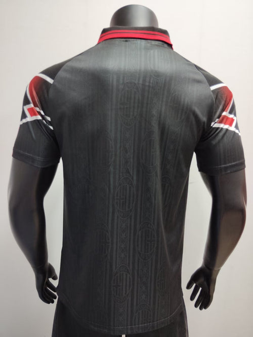 Ac Milan Black With Red Highlight Player Jersey