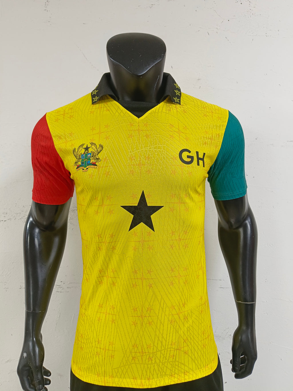 Ghana Yellow Black Star Player Retro Jersey