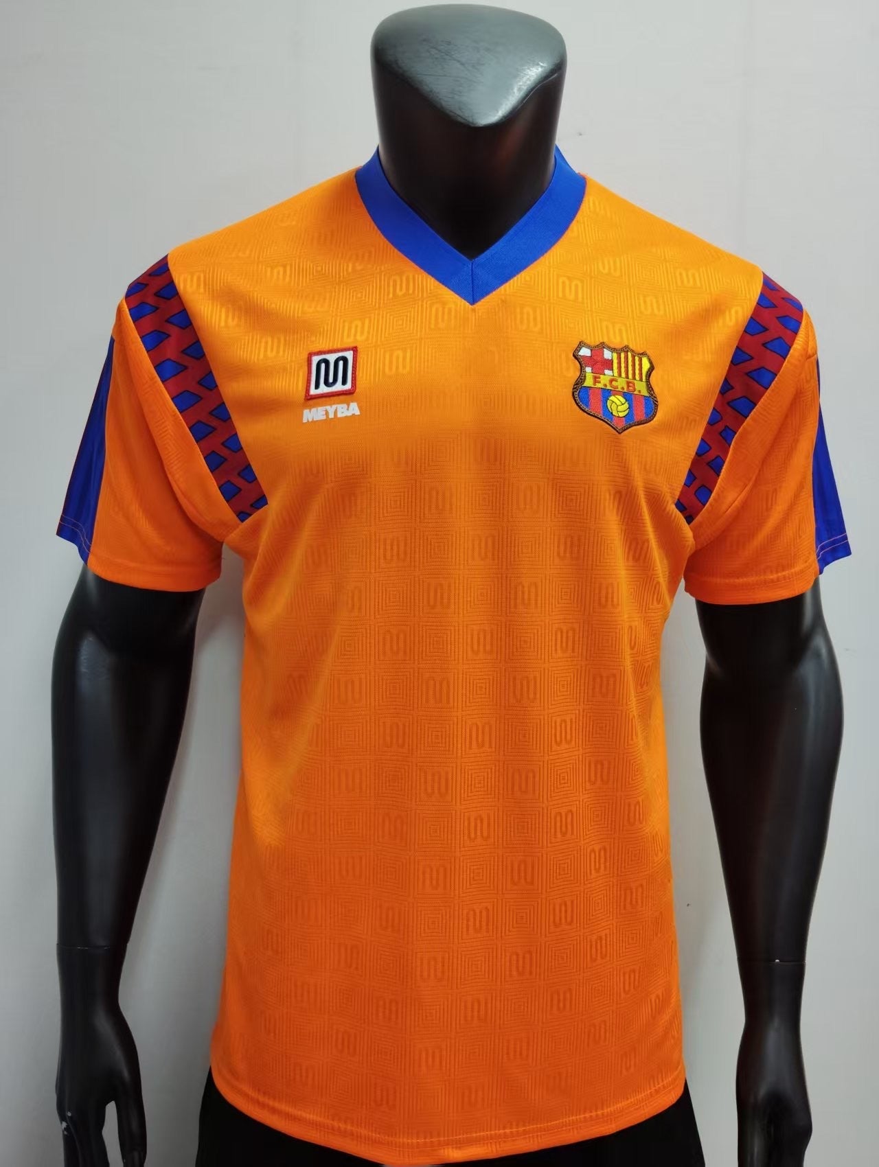 Barcelona Orange Retro Player Jersey