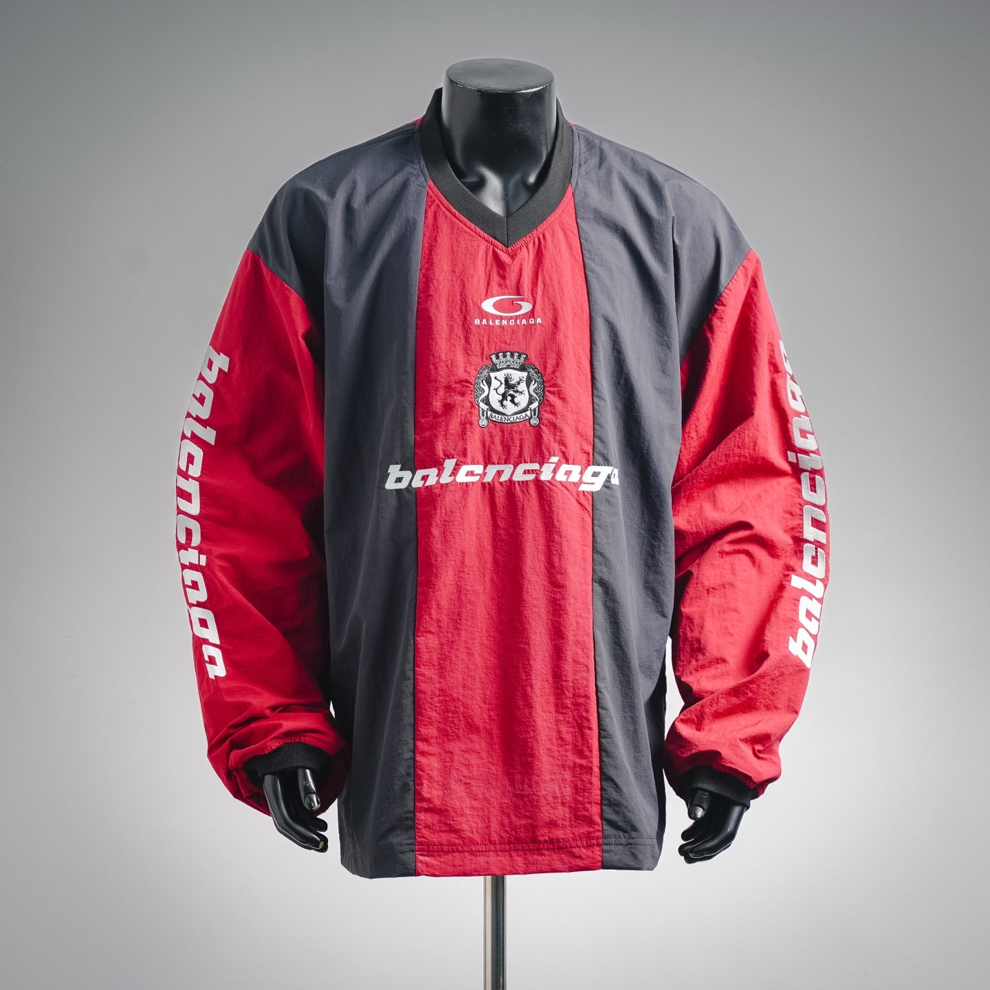Balenciaga Red&Black Stripped Oversized Jacket