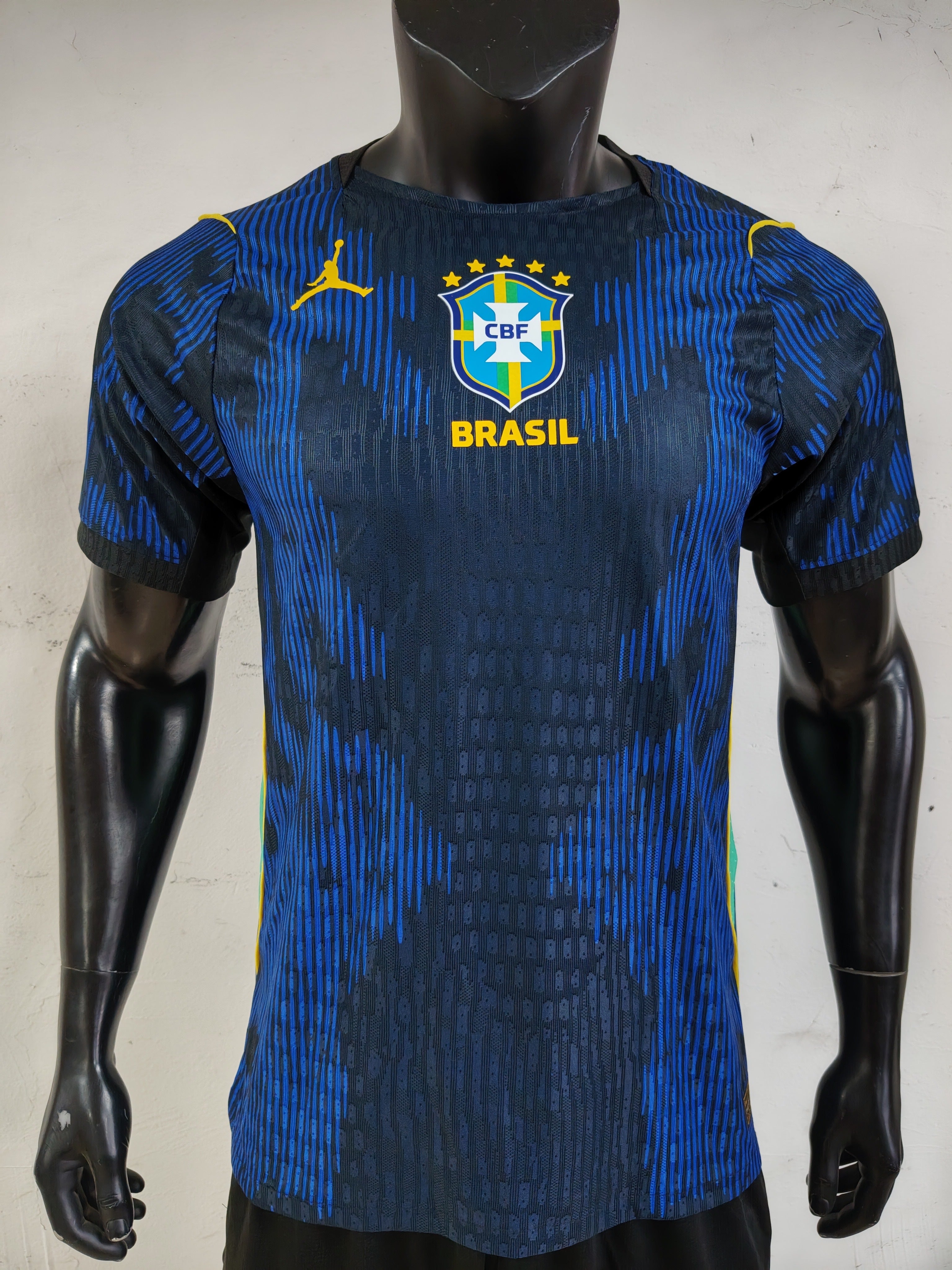 Brazil Away Football Shirt Blue Short Sleeve Adults Jersey