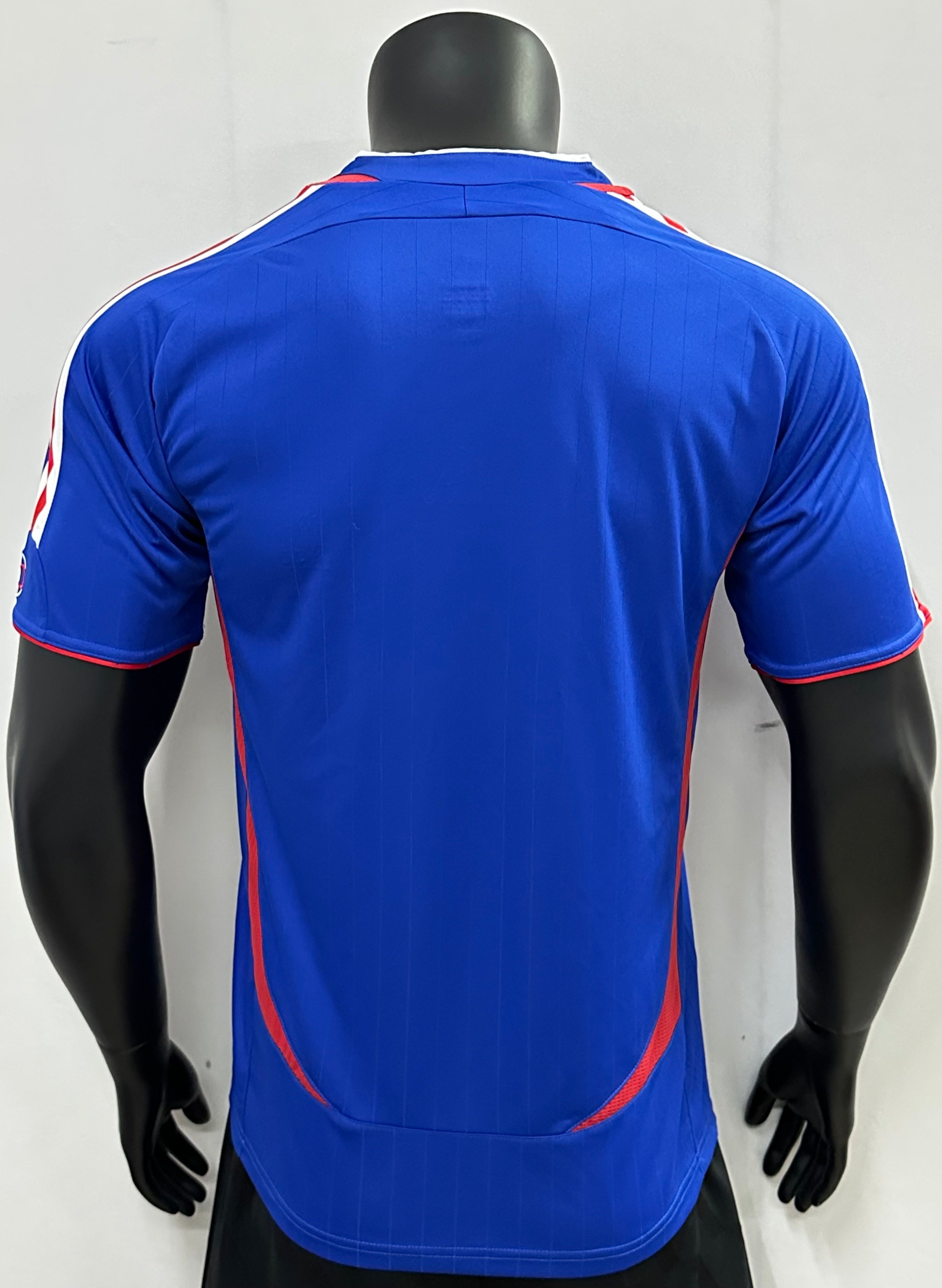 France Blue and Red Adidas Retro Player Jersey