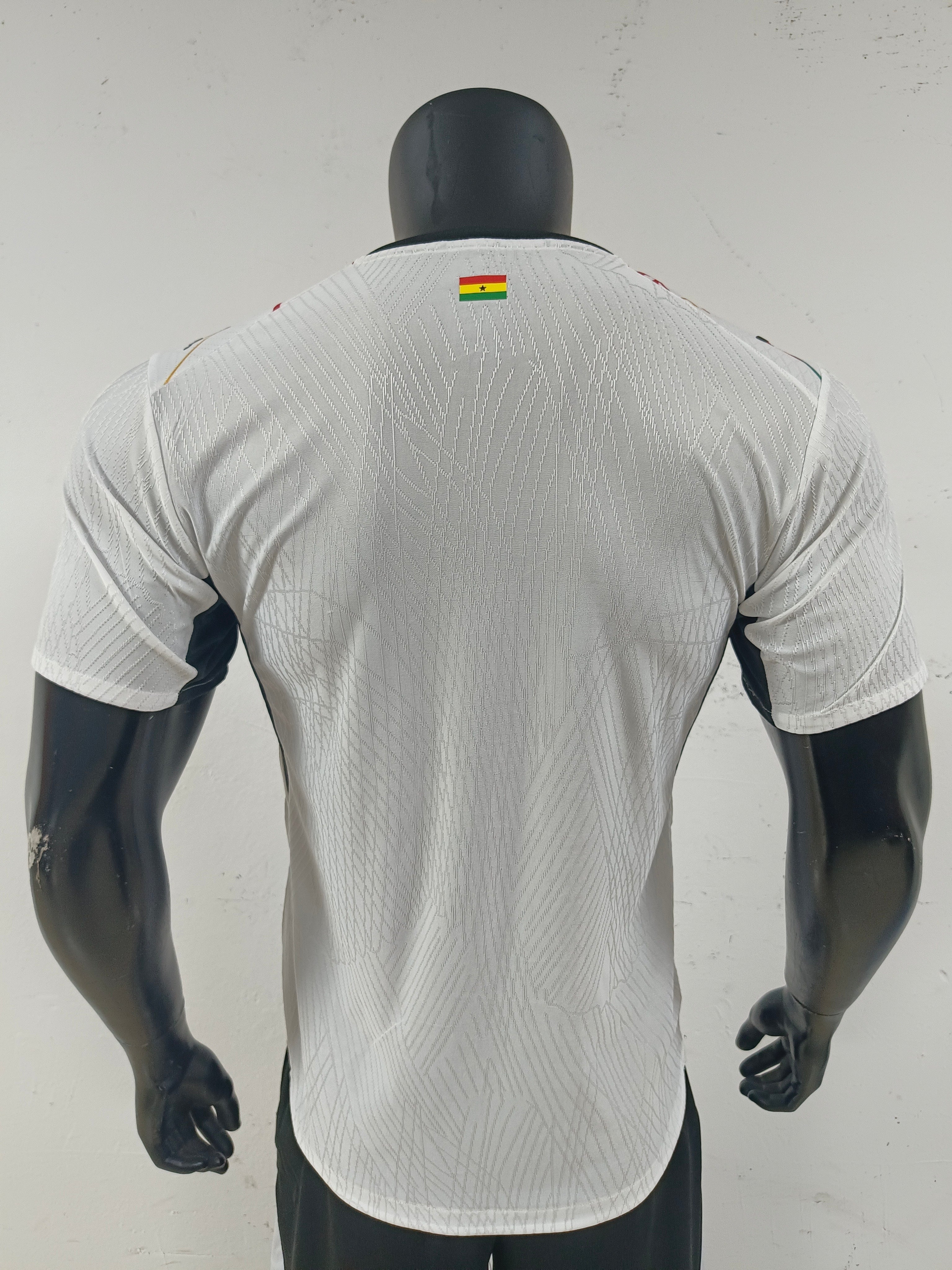 Ghana Home Football Shirt White Black star Short Sleeve Adults Jersey