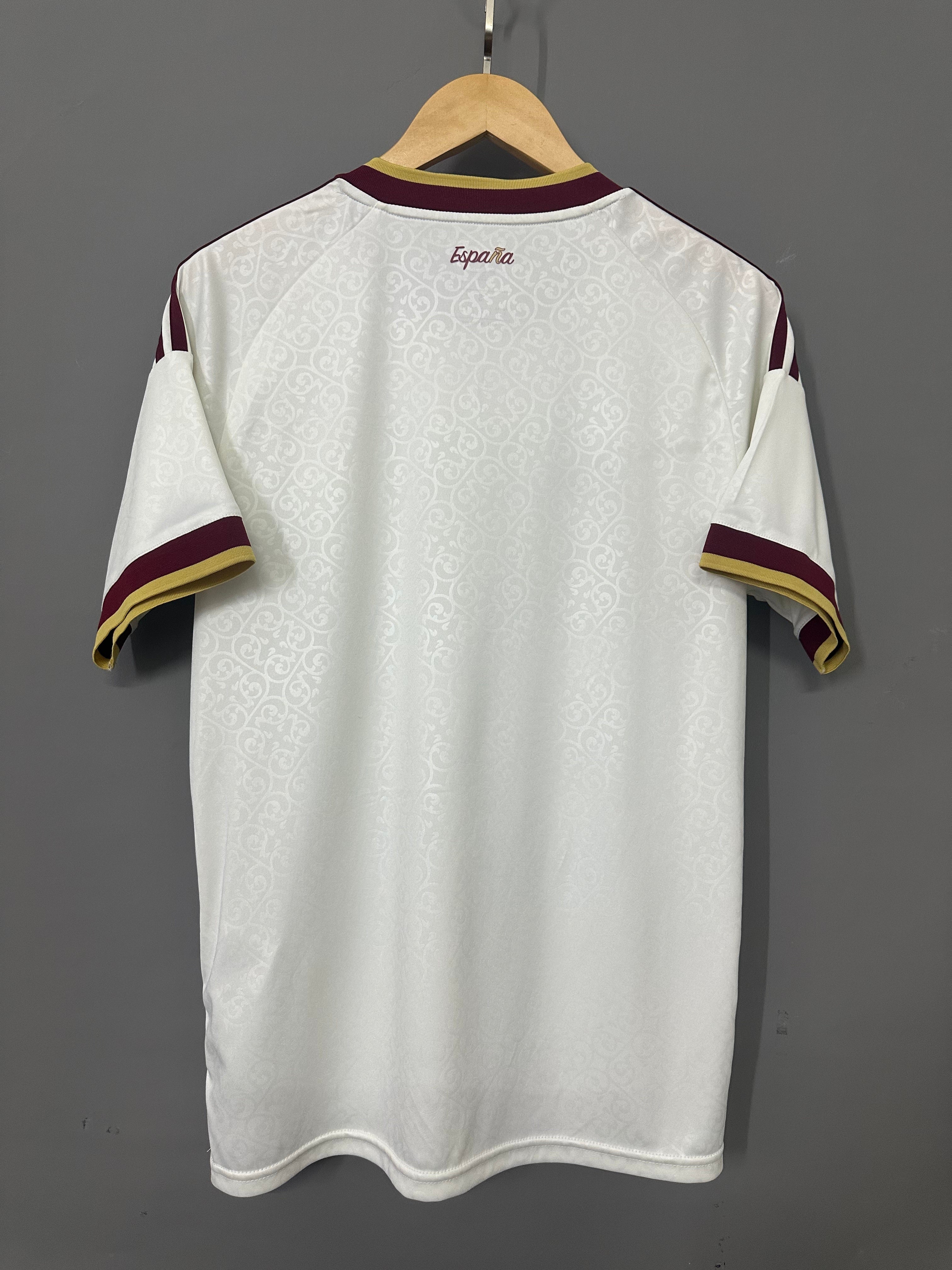 Spain Home Football Shirt White Short Sleeve Adults Jersey