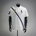 Polo Ralph Lauren With Stripe Across Chest White/Blue