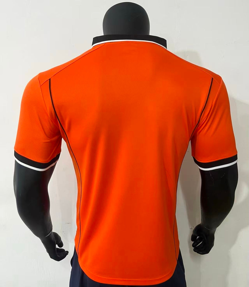 Netherland Orange Collar Player Retro Jersey