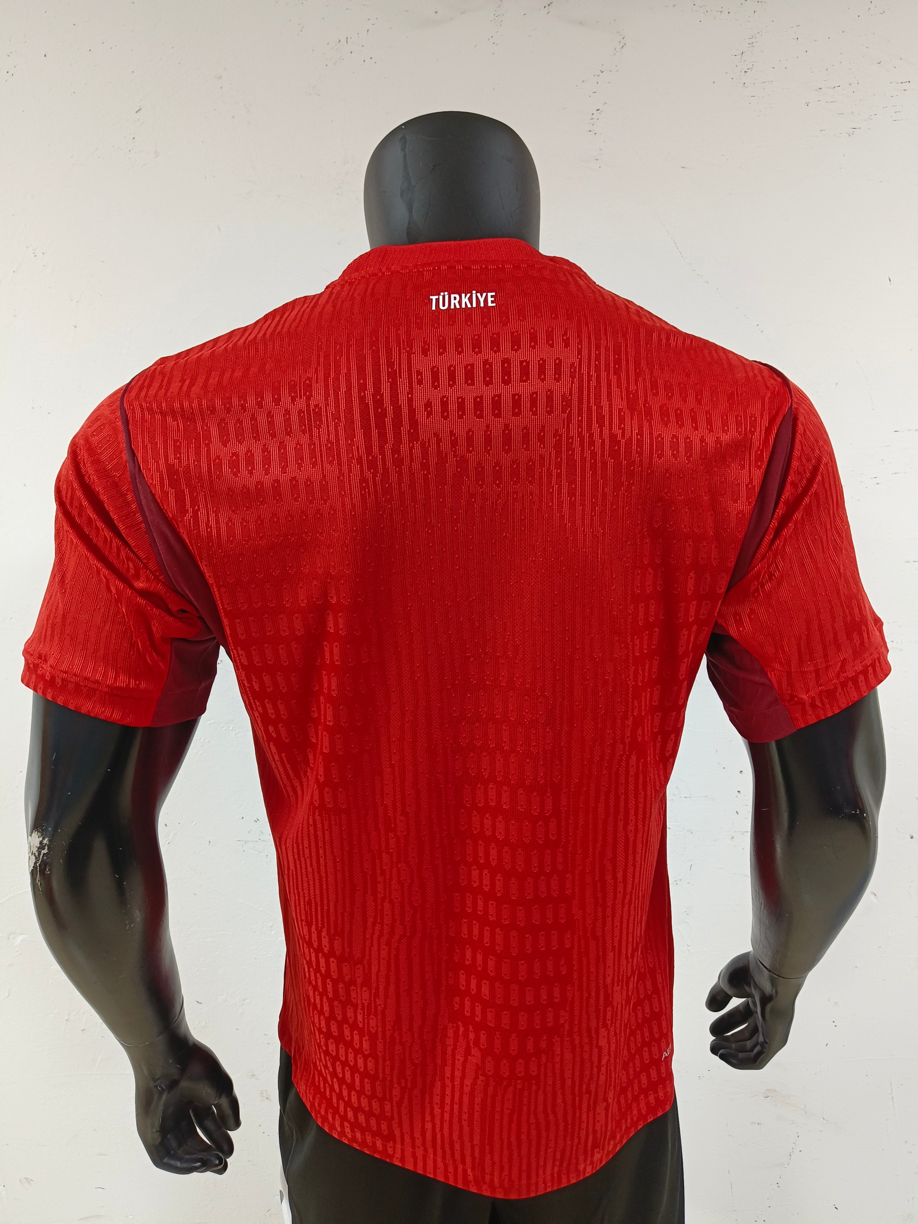 Turkey Home Football Shirt Red Short Sleeve Adults Jersey