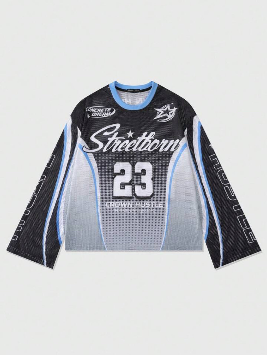 Loose Mesh Long Sleeve Cropped Jersey