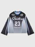 Loose Mesh Long Sleeve Cropped Jersey
