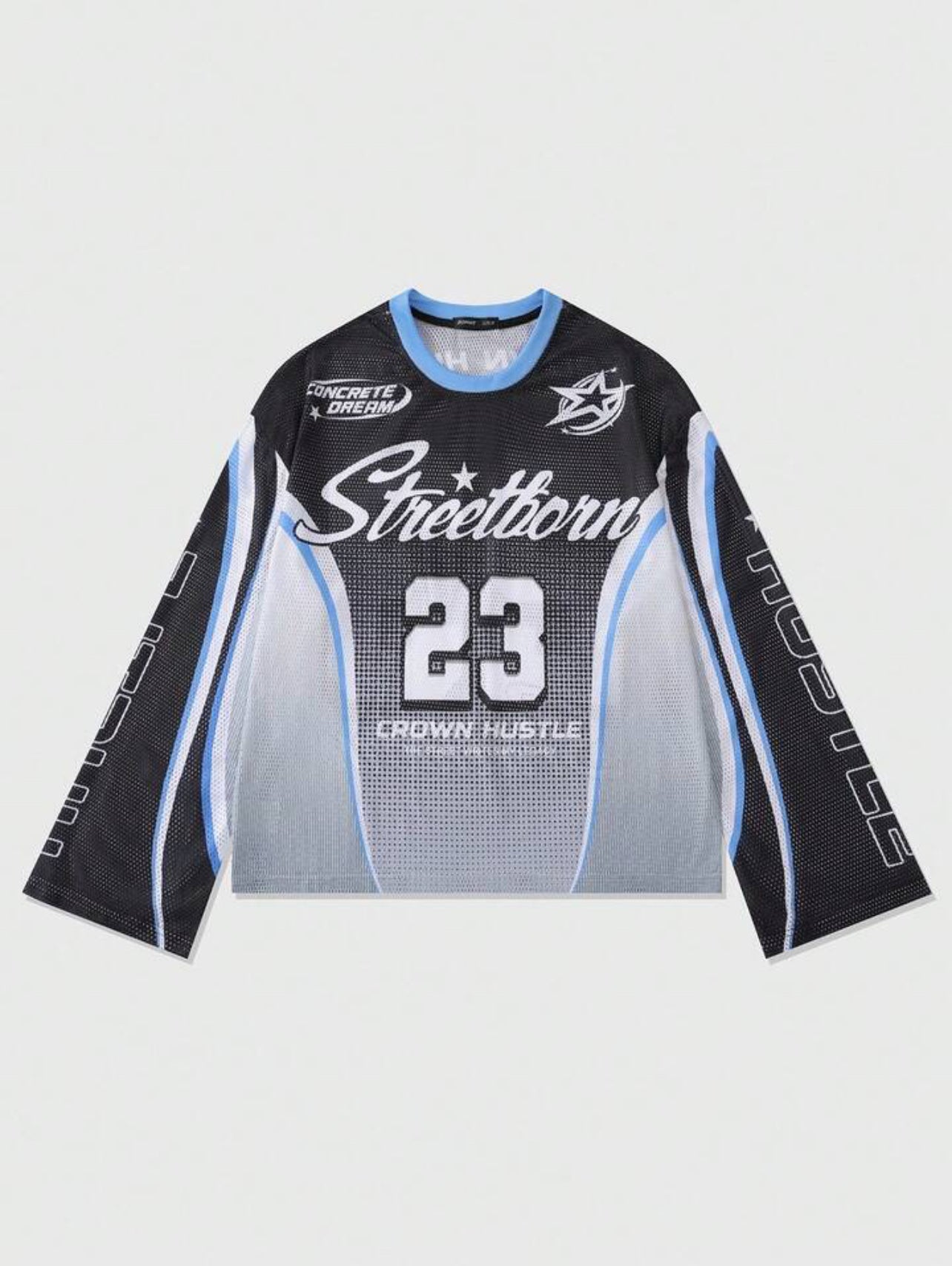 Loose Mesh Long Sleeve Cropped Jersey