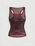 Y2K Angel Mesh Tank Top