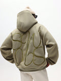 Beige Boxy Oversized Hoody
