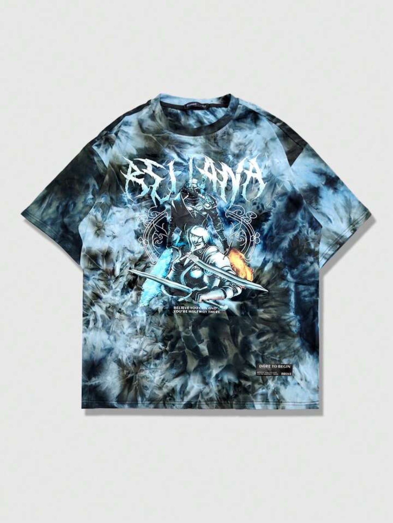 Tie-Dye Short Sleeve Round Neck