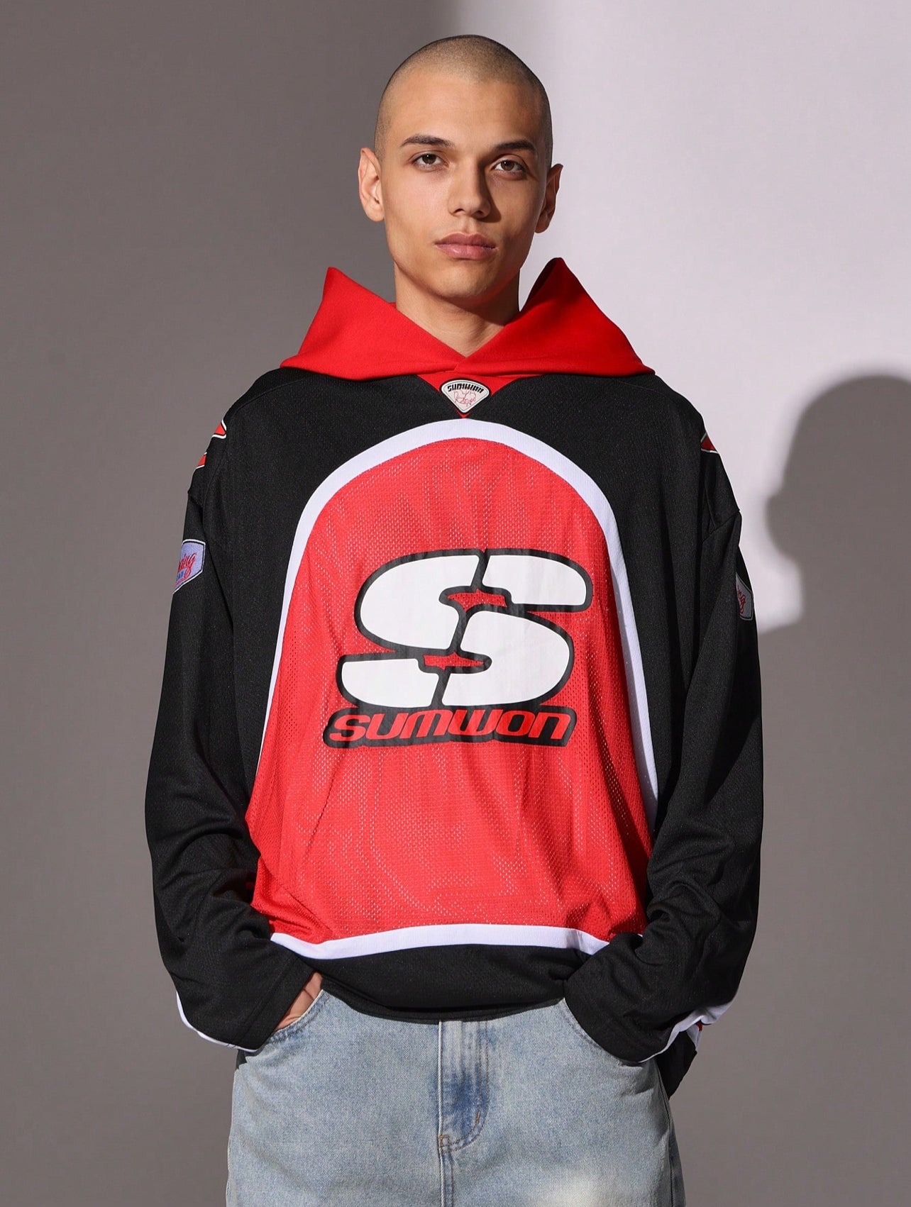Mesh S Print Streetwear Hoody