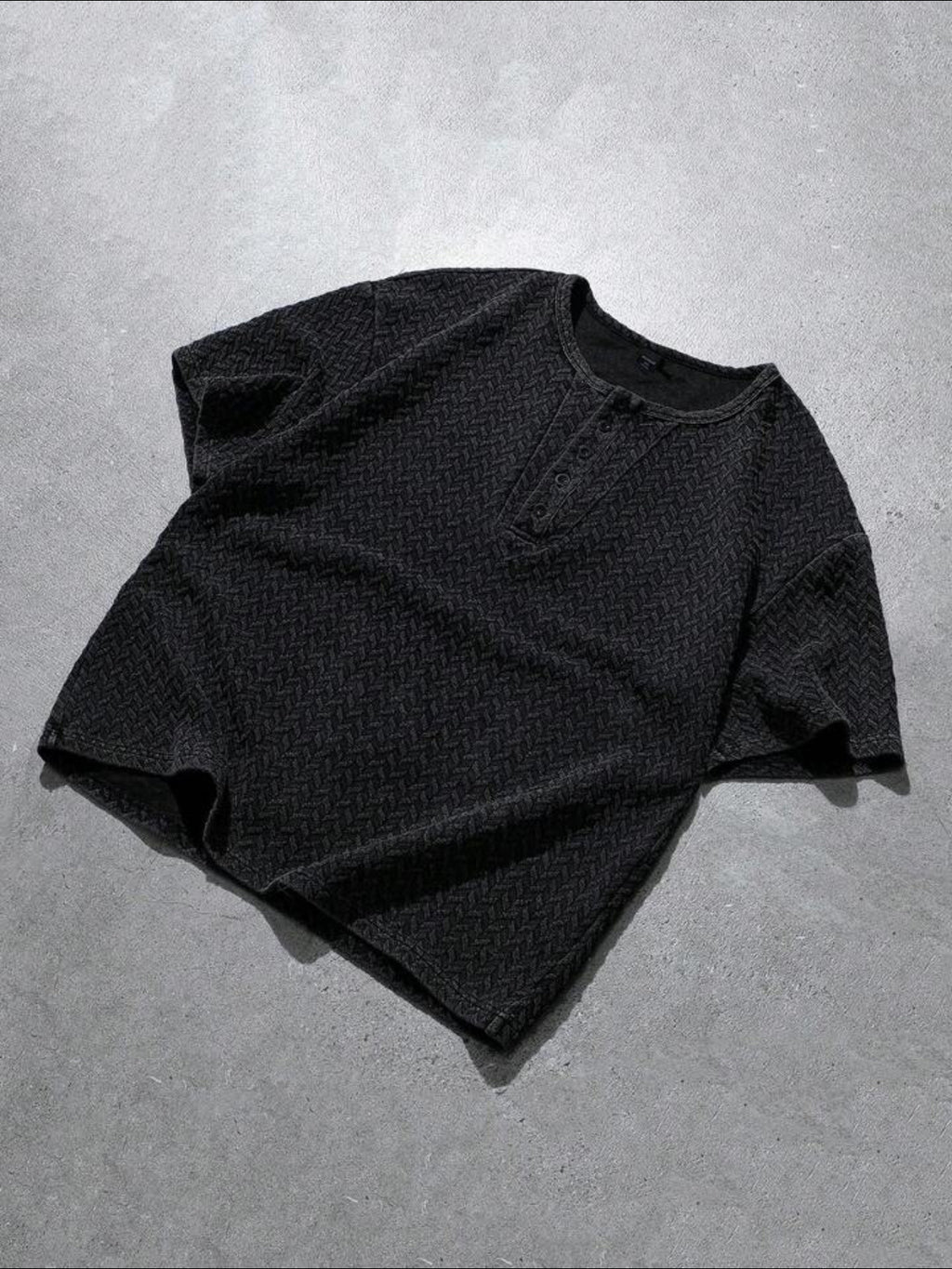 Basic Washed Button Up T-shirt