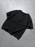 Basic Washed Button Up T-shirt