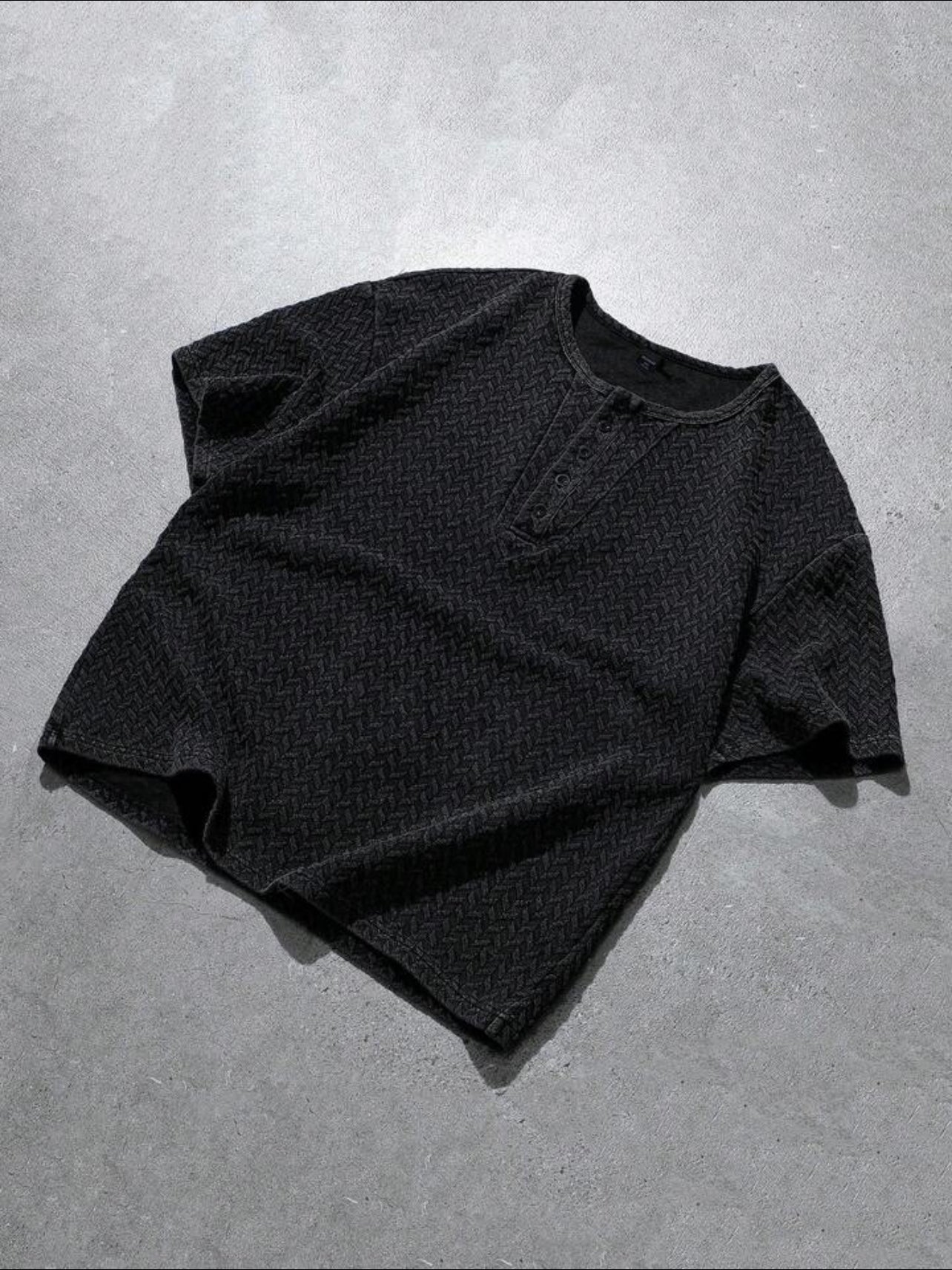 Basic Washed Button Up T-shirt
