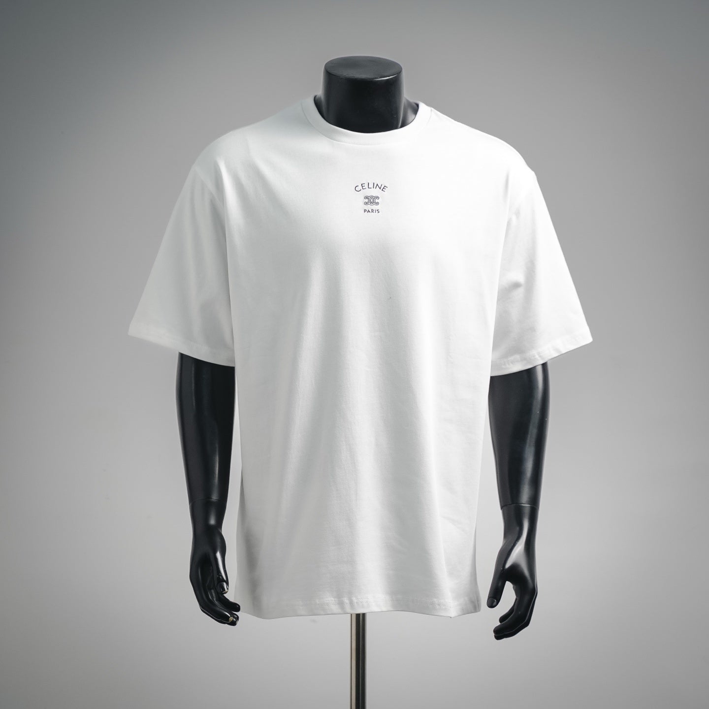Simple Celine T-shirt White/Grey/Blue