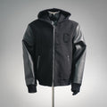 Celine Leather Sleeve Jumper Hoody