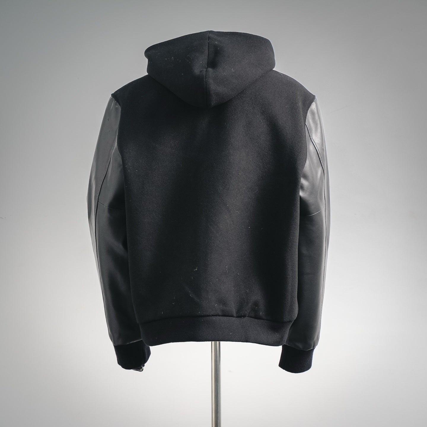 Celine Leather Sleeve Jumper Hoody