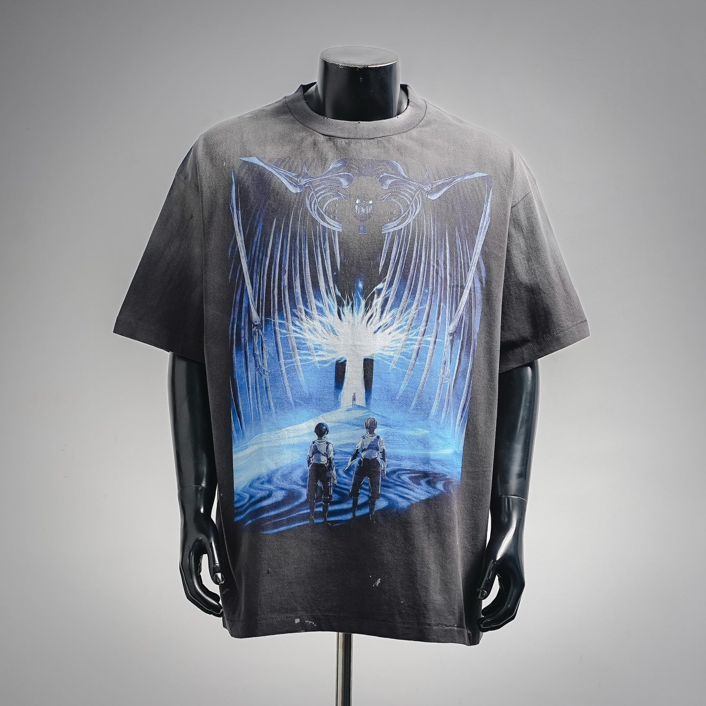 Saint Micheal Grey Washed T-shirt