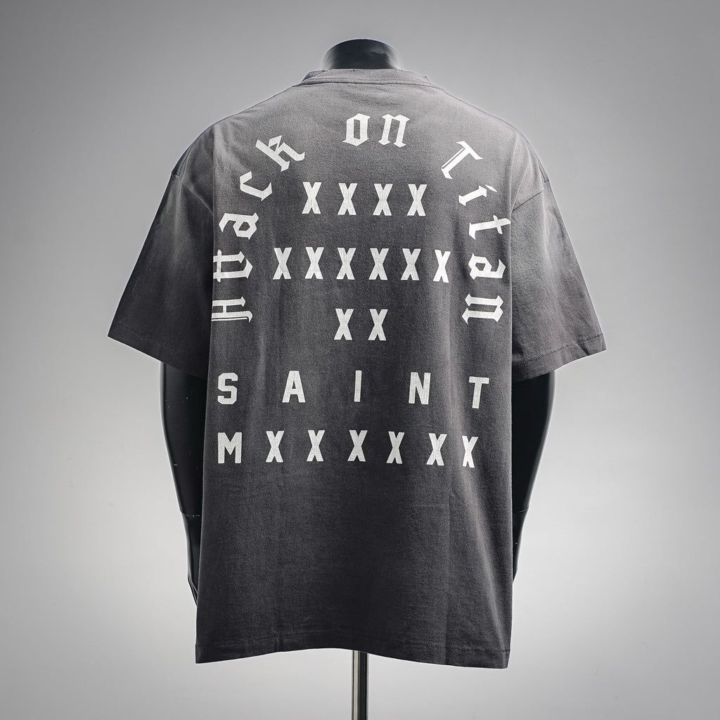 Saint Micheal Grey Washed T-shirt