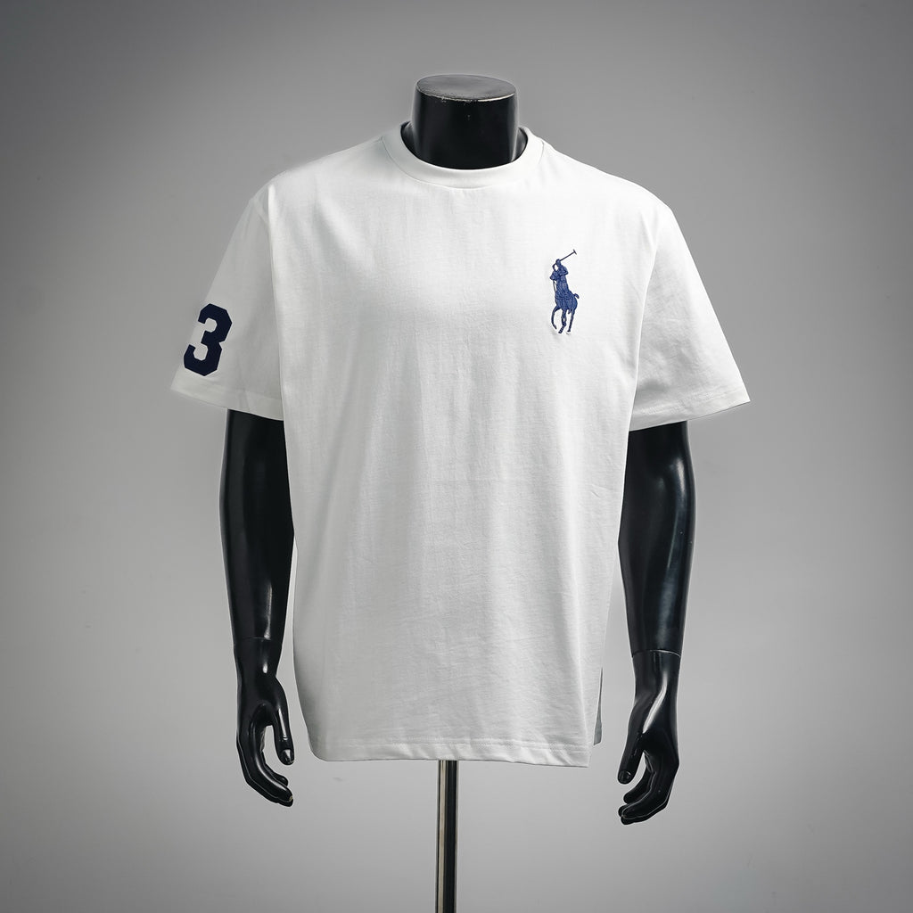 Polo Ralph Lauren Three Sleeve Embroidery T-shirt White/Black/Blue