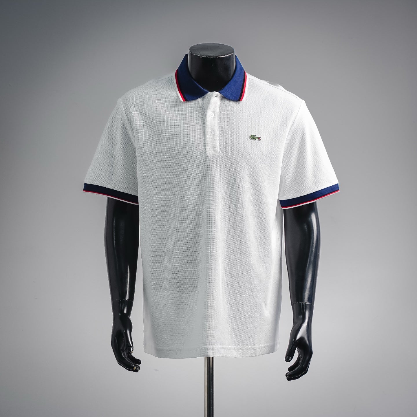 Lacoste Botton Up Shirt White/Black/Green